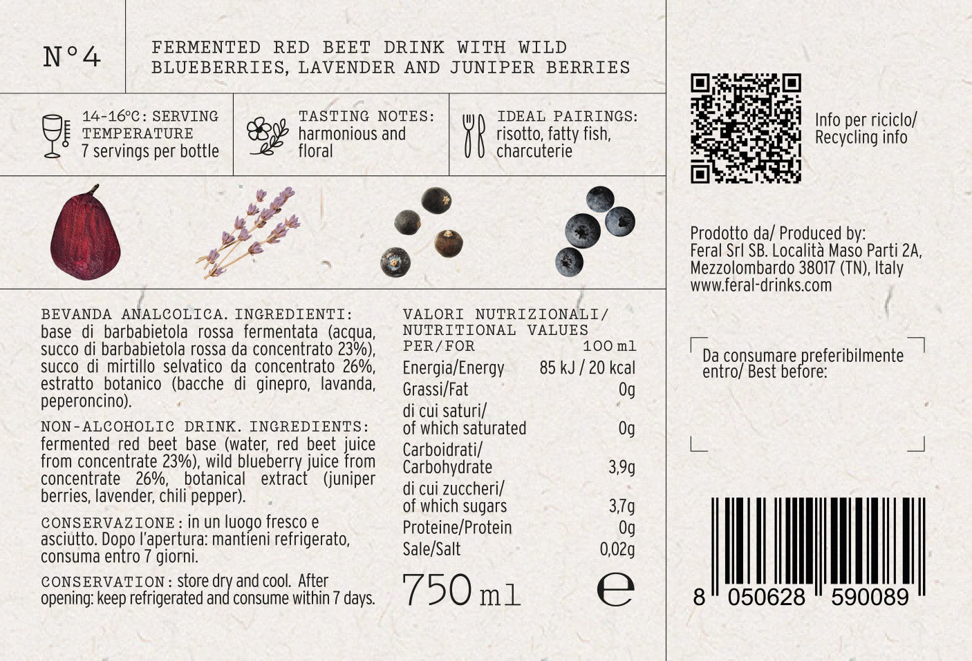 Tasting box 4 flavors 750 ml