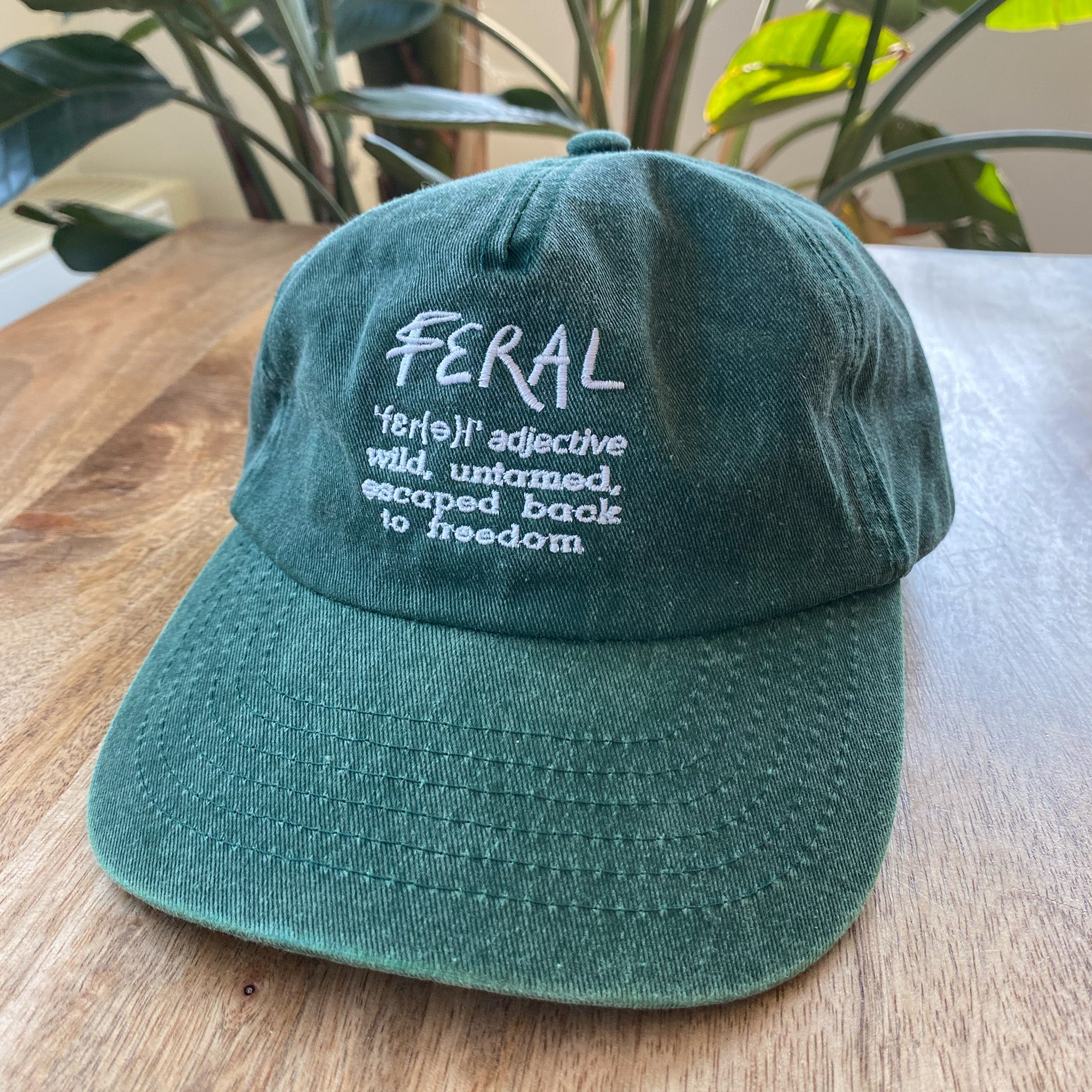 Feral green vintage cap