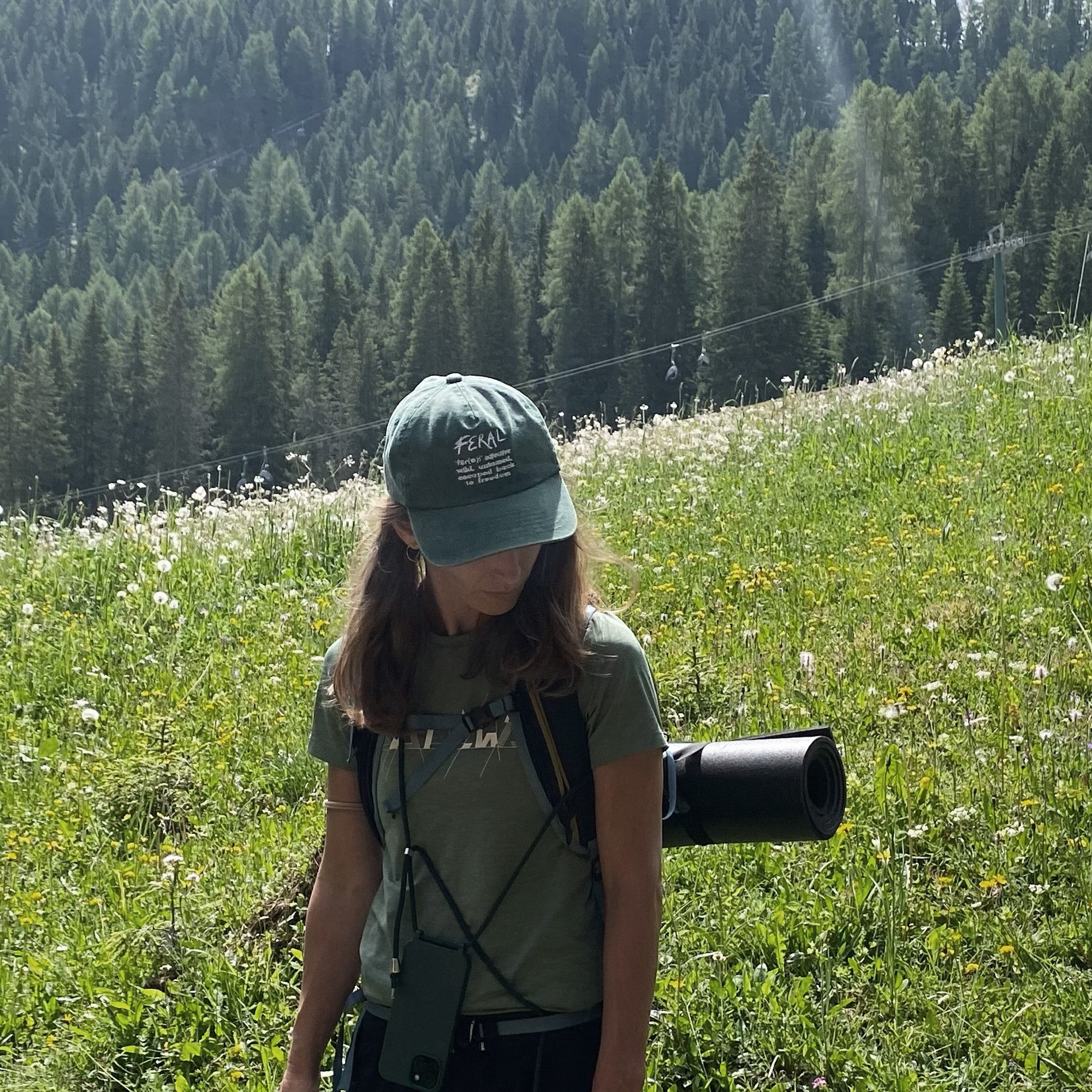 Feral green vintage cap